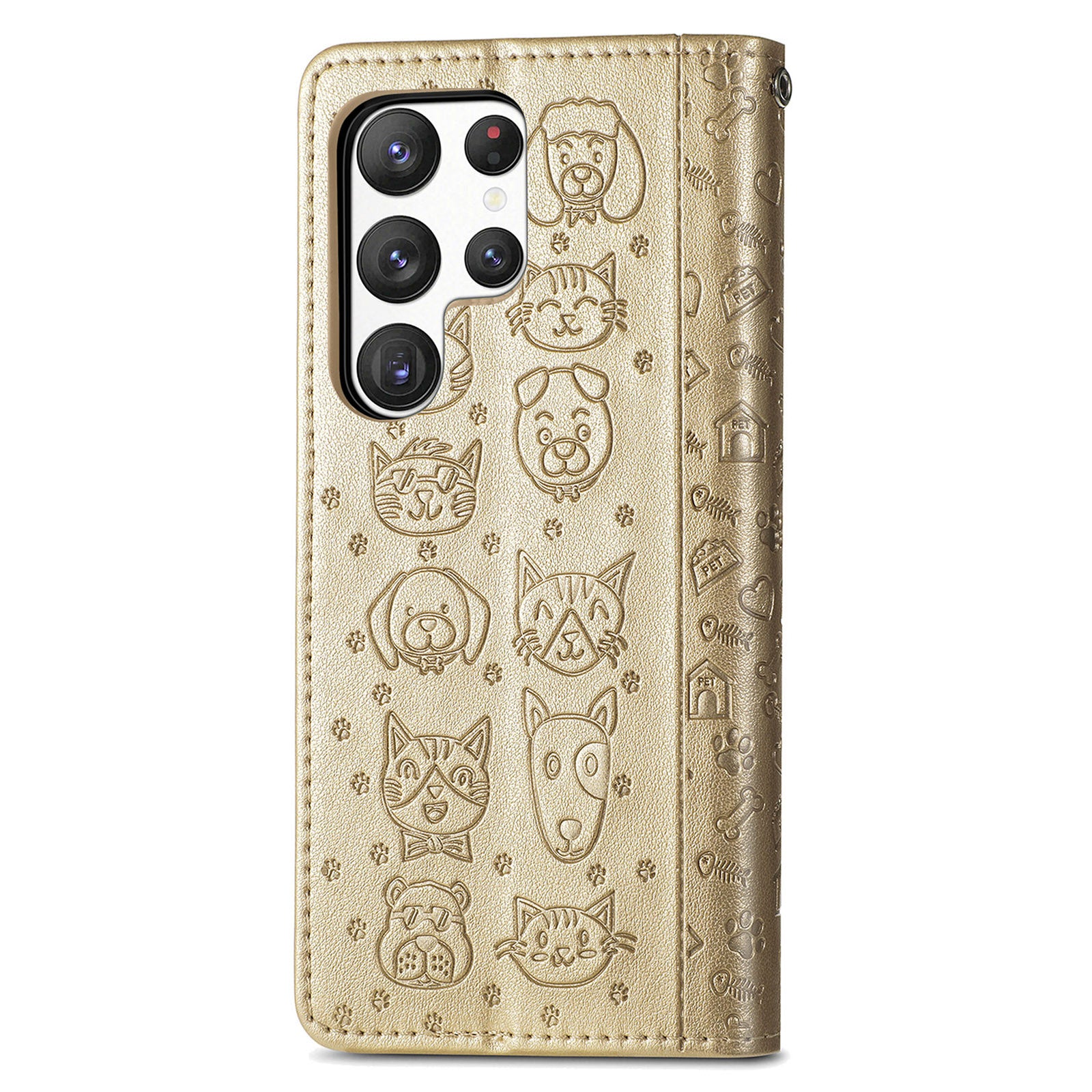 For Samsung Galaxy S23 Ultra Imprinted Cat Dog Pattern Phone Case PU Leather Wallet Stand Full Protection Cover For Samsung Galaxy S23 Ultra Imprinted Cat Dog Pattern Phone Case PU Leather Wallet Stand Full Protection Cover